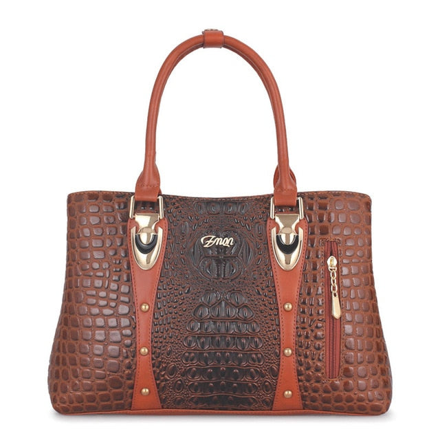 ZMQN Famous Brand Women Handbags Ladies Hand Bags Luxury Handbags Women Bags Designer 2019 Crocodile Leather Bags For Women C804