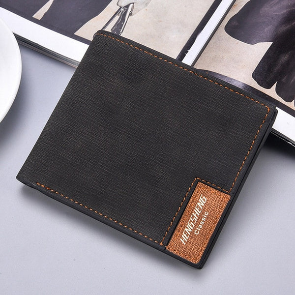 men's wallet Slim for vintage leather wallets Thin male porte feuille billetera hombre 2019 mens wallet money carteira masculina