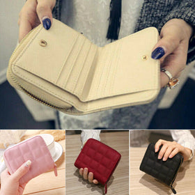 Women Ladies Wallet Leather Zip Coin Women Ladies Wallet Leather Zip Coin Purse Clutch Handbag Small Mini Card Holder