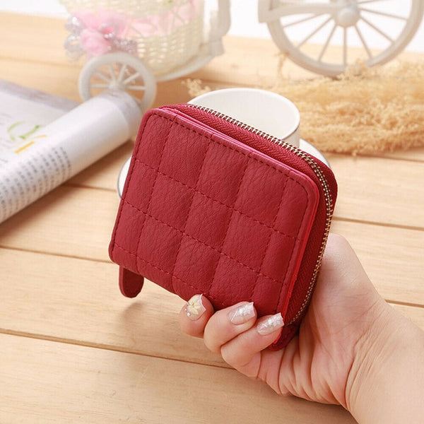 Women Ladies Wallet Leather Zip Coin Women Ladies Wallet Leather Zip Coin Purse Clutch Handbag Small Mini Card Holder