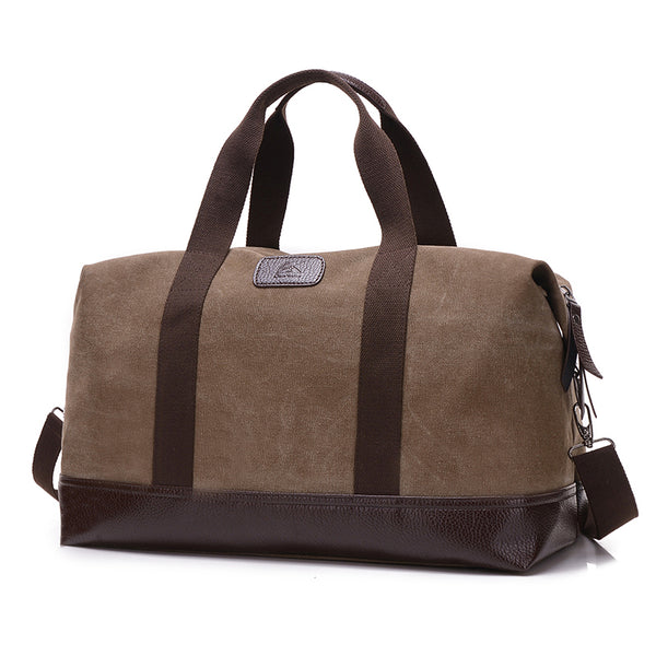 Canvas Leather Men Travel Bags Carry on Luggage Bags Men Duffel Bags Women Handbag Large Capacity Travel Tote Big Weekend Bag