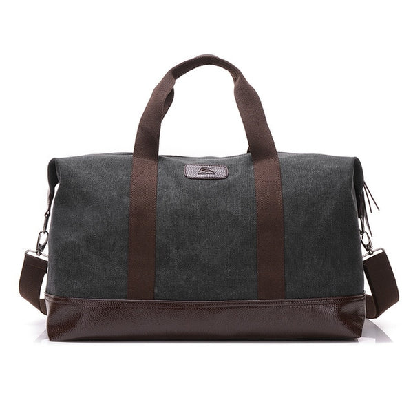 Canvas Leather Men Travel Bags Carry on Luggage Bags Men Duffel Bags Women Handbag Large Capacity Travel Tote Big Weekend Bag