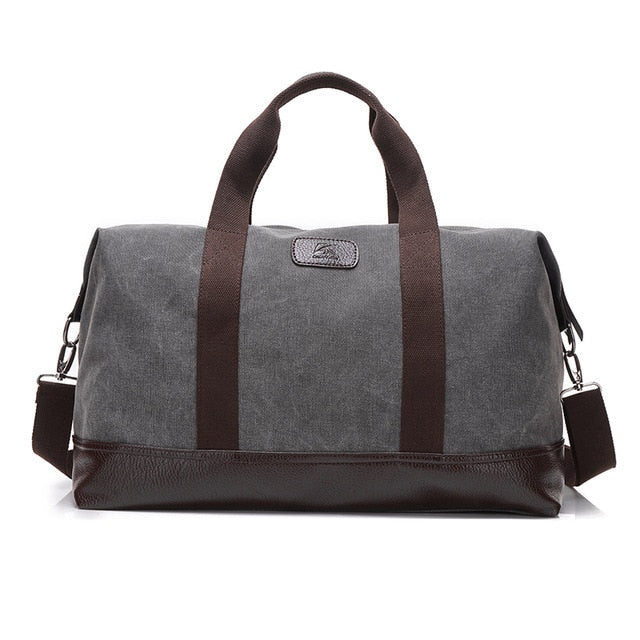 Canvas Leather Men Travel Bags Carry on Luggage Bags Men Duffel Bags Women Handbag Large Capacity Travel Tote Big Weekend Bag