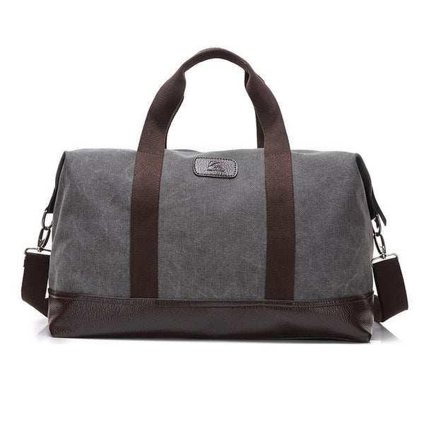 Canvas Leather Men Travel Bags Carry on Luggage Bags Men Duffel Bags Women Handbag Large Capacity Travel Tote Big Weekend Bag