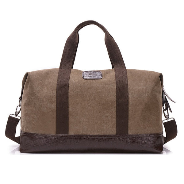 Canvas Leather Men Travel Bags Carry on Luggage Bags Men Duffel Bags Women Handbag Large Capacity Travel Tote Big Weekend Bag