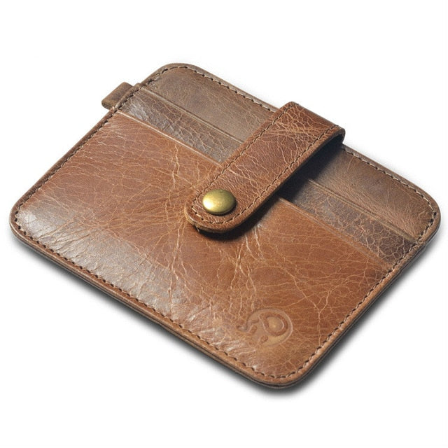 Mini wallets hasp small purse 100% real leather wallet men purses male clutch women crazy horse leather vintage style Thin