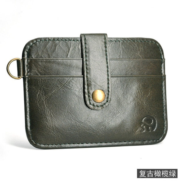 Mini wallets hasp small purse 100% real leather wallet men purses male clutch women crazy horse leather vintage style Thin
