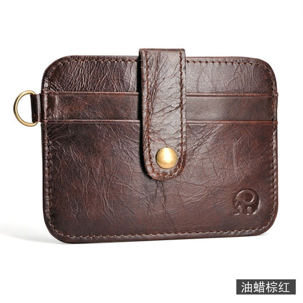 Mini wallets hasp small purse 100% real leather wallet men purses male clutch women crazy horse leather vintage style Thin