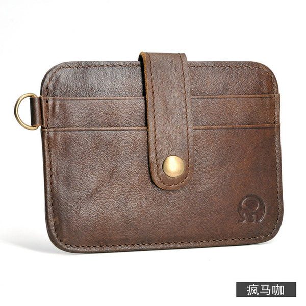 Mini wallets hasp small purse 100% real leather wallet men purses male clutch women crazy horse leather vintage style Thin