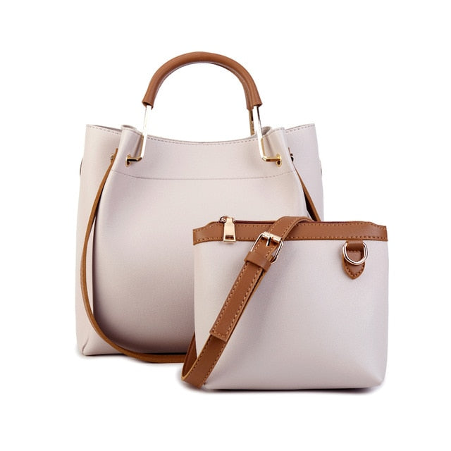 Bucket bag handbag fashion simple large capacity  commuter bagBig bag casual shoulder bagOblique cross female pack Brand Designe