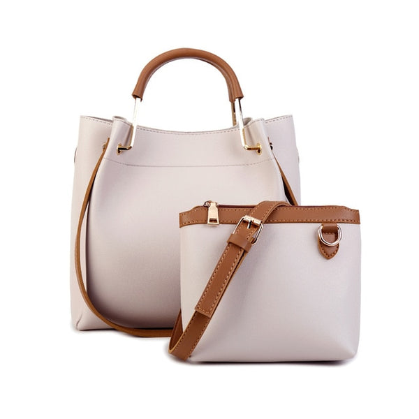 Bucket bag handbag fashion simple large capacity  commuter bagBig bag casual shoulder bagOblique cross female pack Brand Designe