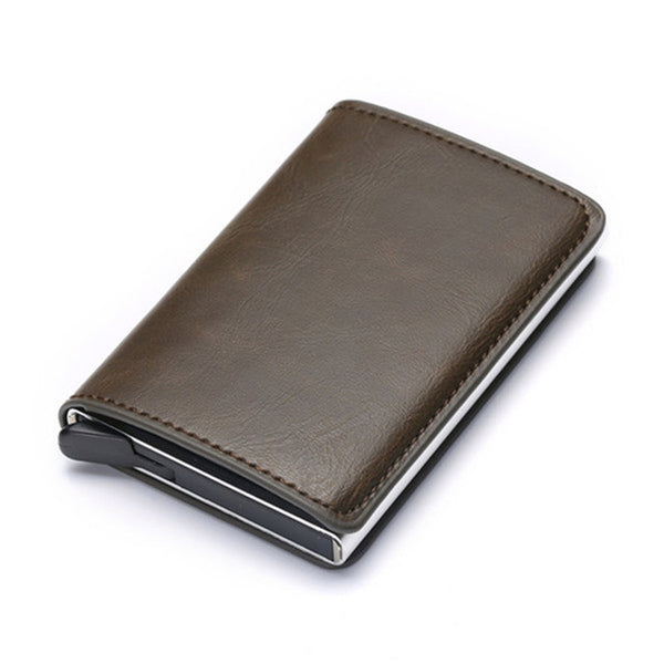2020 Dropshipping Man Women Smart Wallet Business Card Holder Hasp Rfid Wallet Aluminum Metal Credit Business Mini Card Wallet
