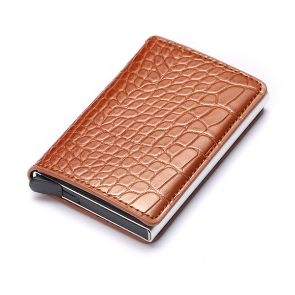 2020 Dropshipping Man Women Smart Wallet Business Card Holder Hasp Rfid Wallet Aluminum Metal Credit Business Mini Card Wallet