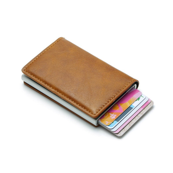 2020 Dropshipping Man Women Smart Wallet Business Card Holder Hasp Rfid Wallet Aluminum Metal Credit Business Mini Card Wallet