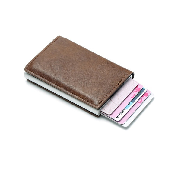2020 Dropshipping Man Women Smart Wallet Business Card Holder Hasp Rfid Wallet Aluminum Metal Credit Business Mini Card Wallet