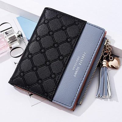 Tassel Leather Wallet Women Small Luxury Brand Famous Mini Women Wallets Ptgirl  Lovely Purse Female Small Wallet for Women Bag