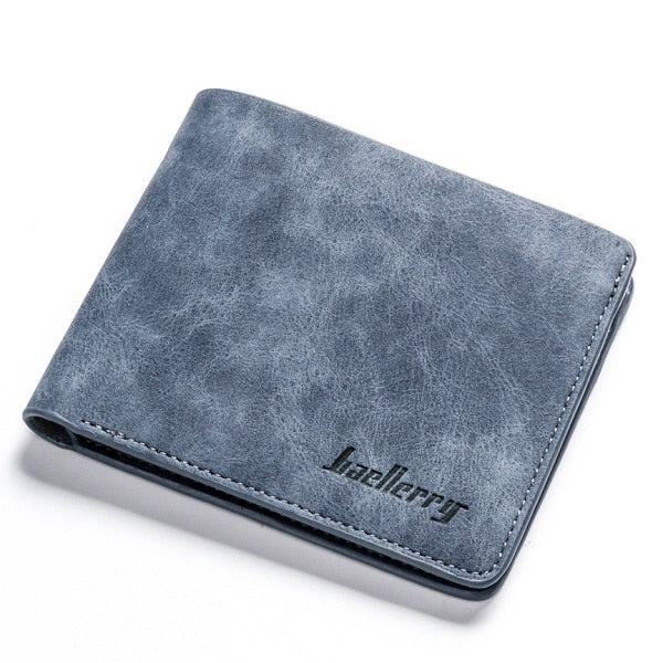 High quality men's retro matte PU leather men Wallets Wholesale short leather wallets card holders purse for men