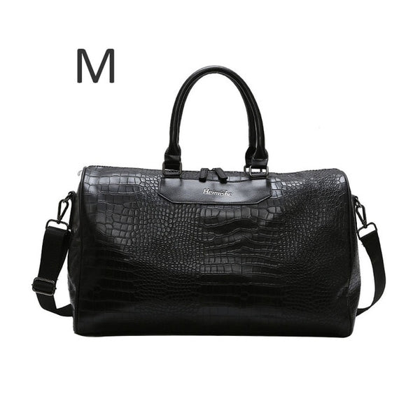Women Travel Bag Alligator PU Leather Male Training Handbags Lady Travel Weekend Luggage Large Capacity Sac De Sport bag B109