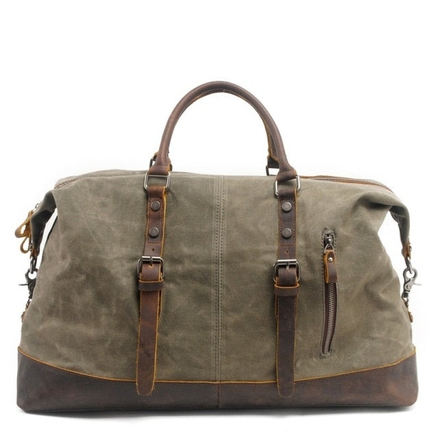 M013 Hot Waterproof Canvas Leather Men Travel Bags Carry On Luggage Bags Men Duffel Bags Travel Tote Large Weekend Bag Overnight