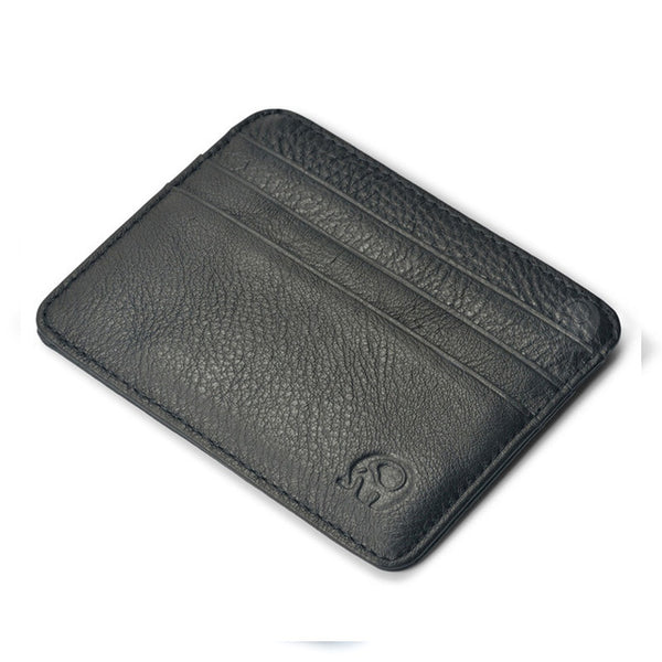 New Arrival Mini Wallets 12 Colours Ultra-thin Card Holder Mens Business Small Genuine Leather Purse Leather Card Case 6 Slots