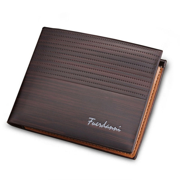 Men Leather Wallet Famous Brand Vintage Short Slim Coin Portomonee 2018 Male Purses Photo Cash Money Bag Credit Card Holder