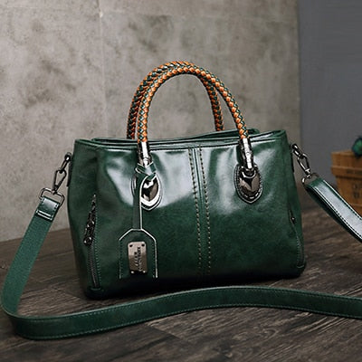 Luxury Brand 100% Genuine Leather Women's Messenger Bags Ladies Handbags High Quality Designer Shoulder Tote Bag For Female