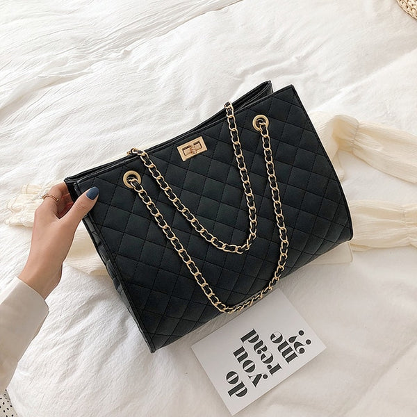Luxury Handbags Women Bags Designer Leather Chain Large Shoulder Bags Tote Hand Bag Fashion Crossbody Bags For Women 2019 White