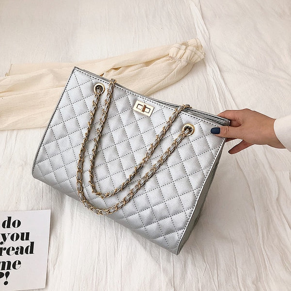 Luxury Handbags Women Bags Designer Leather Chain Large Shoulder Bags Tote Hand Bag Fashion Crossbody Bags For Women 2019 White