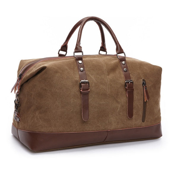 MARKROYAL Canvas Leather Men Travel Bags Carry on Luggage Bag Men Duffel Bags Handbag Travel Tote Large Weekend Bag Dropshipping